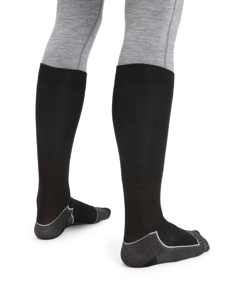 Black Men's Icebreaker Merino Ski+ Ultralight Over the Calf Socks | USA 1018SGLO